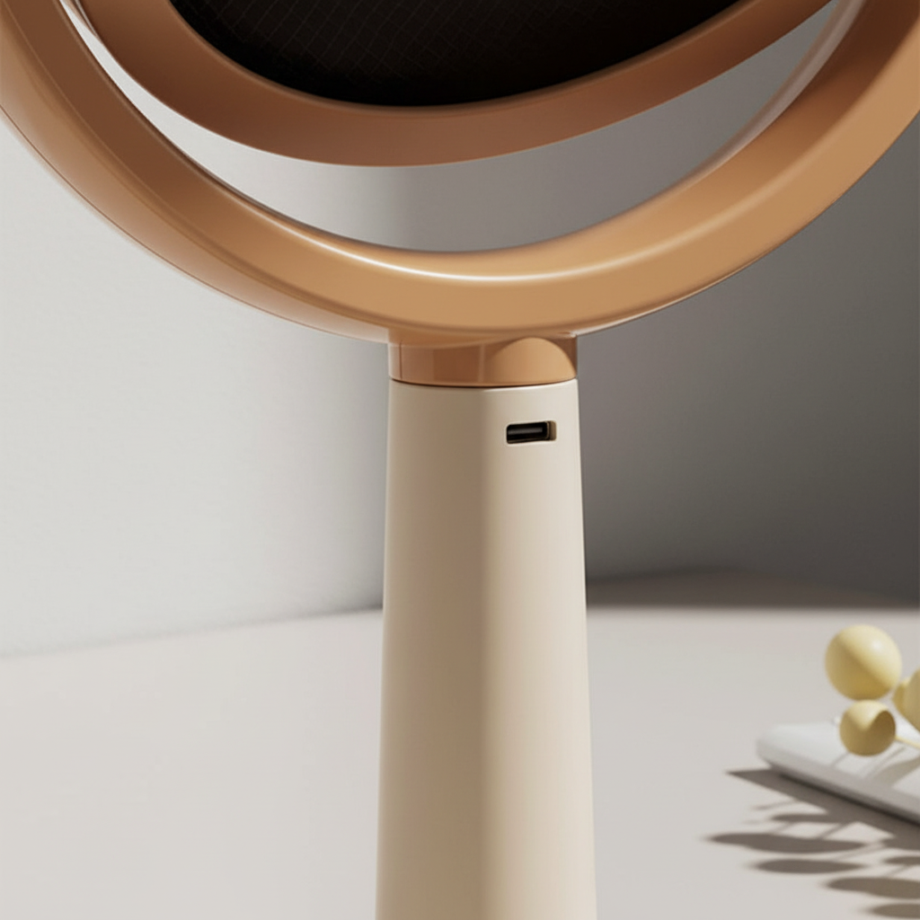 Close-up showing adjustable angle and USB port