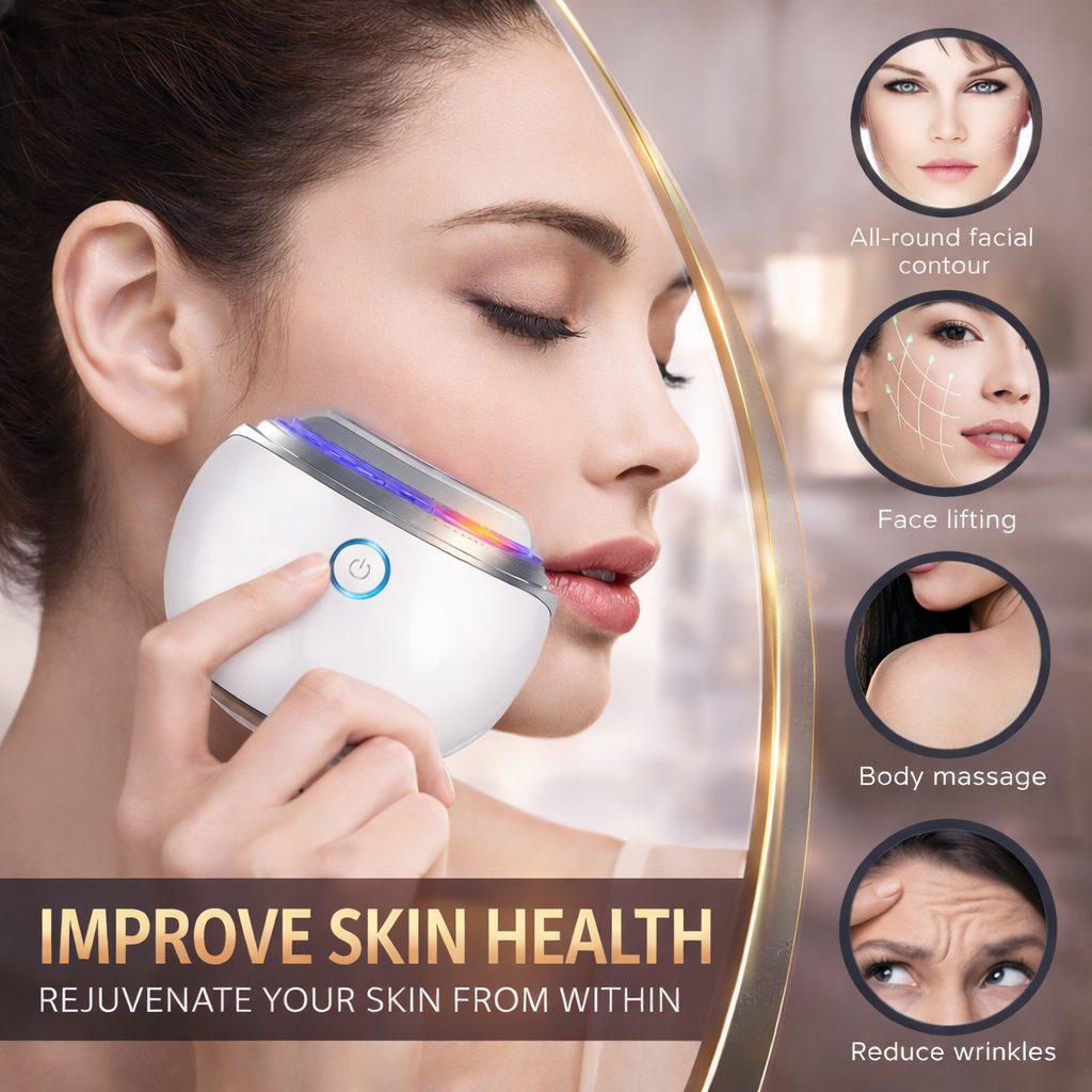 RevivePro EMS facial therapy in use - at-home spa treatment